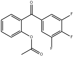 2-ACETOXY-3',4',5'-TRIFLUOROBENZOPHENONE Structure