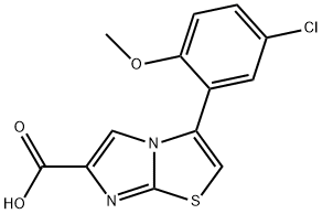 3-(3-CHLORO-6-METHOXYPHENYL)IMIDAZO[2,1-B]THIAZOLE-6-CARBOXYLIC ACID Structure