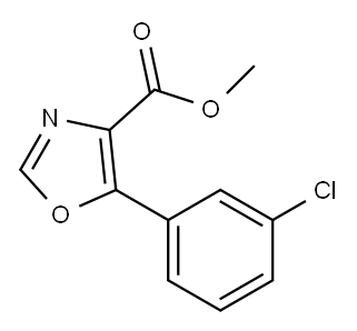 Methyl 5-(3-chlorophenyl)-1,3-oxazole-4-carboxylate Structure