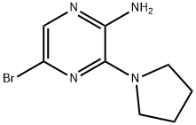 2-AMINO-5-BROMO-3-PYRROLIDIN-1-YLPYRAZINE Structure
