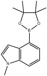 1-METHYL-1H-INDOLE-4-BORONIC ACID, PINACOL ESTER 97%1-METHYL-4-(4,4,5,5-TETRAMETHYL-1,3,2-DIOXABOROLAN-2-YL)-1H-INDOLE Structure