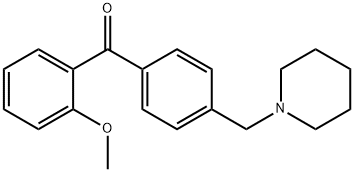 2-METHOXY-4'-PIPERIDINOMETHYL BENZOPHENONE Structure