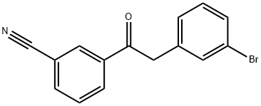 2-(3-BROMOPHENYL)-3'-CYANOACETOPHENONE Structure