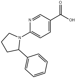 6-(2-PHENYL-PYRROLIDIN-1-YL)-NICOTINIC ACID Structure