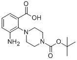 4-(2-AMINO-6-CARBOXY-PHENYL)-PIPERAZINE-1-CARBOXYLIC ACID TERT-BUTYL ESTER Structure
