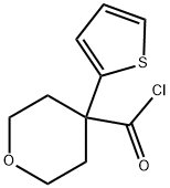 4-Thien-2-yltetrahydro-2H-pyran-4-carbonyl chloride 97% Structure