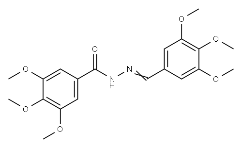 BENZOIC ACID, 3,4,5-TRIMETHOXY-, [(3,4,5-TRIMETHOXYPHENYL)METHYLENE]HYDRAZIDE Structure