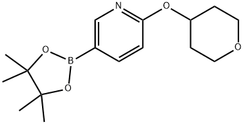 2-(Tetrahydropyran-4-yloxy)pyridine-5-boronic acid, pinacol ester Structure