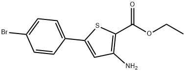 3-AMINO-5-(4-BROMO-PHENYL)-THIOPHENE-2-CARBOXYLIC ACID ETHYL ESTER Structure