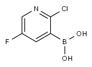 2-CHLORO-5-FLUOROPYRIDINE-3-BORONIC ACID Structure