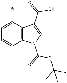 1H-INDOLE-1,3-DICARBOXYLIC ACID, 4-BROMO-, 1-(1,1-DIMETHYLETHYL)ESTER Structure