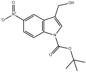3-HYDROXYMETHYL-5-NITROINDOLE-1-CARBOXYLIC ACID TERT-BUTYL ESTER Structure