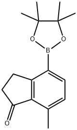 7-Methyl-(4-(4,4,5,5-tetramethyl1,3,2-dioxaboralan-2-yl)-2,3-dihydroinden-1-one Structure