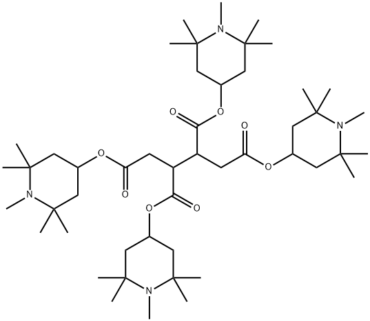 1,2,3,4-Butanetetracarboxylic acid, tetrakis(1,2,2,6,6-pentamethyl-4-piperidinyl)ester Structure
