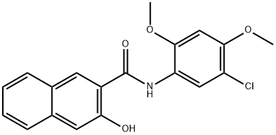 N-(2-Hydroxynaphthoyl)-2,4-dimethoxy-5-chloroanilide Structure
