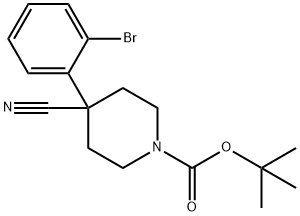 1-BOC-4-CYANO-4-(2-BROMOPHENYL)-PIPERIDINE Structure