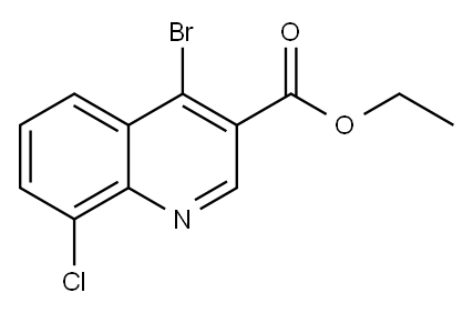4-BROMO-8-CHLOROQUINOLINE-3-CARBOXYLIC ACID ETHYL ESTER Structure