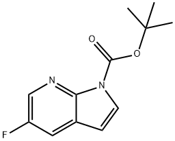 5-FLUORO-PYRROLO[2,3-B]PYRIDINE-1-CARBOXYLICACIDTERT-BUTYLESTER Structure