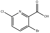 3-Bromo-6-chloro-2-pyridinecarboxylic acid Structure