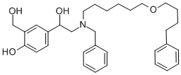 4-Hydroxy-alpha1-[[[6-(4-phenylbutoxy)hexyl](phenylmethyl)amino]methyl]-1,3-benzenedimethanol Structure