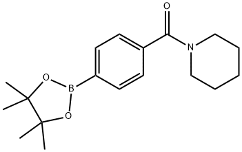 4-(PIPERIDINE)CARBOXAMIDOPHENYLBORONIC ACID, PINACOL ESTER Structure