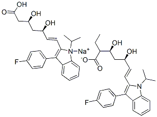 Fluvastatin N-Ethyl Sodium Salt (Fluvastatin Impurity) Structure