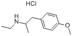 N-ethyl-p-methoxy-alpha-methylphenethylamine hydrochloride Structure