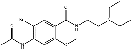 4-(acetylamino)-5-bromo-N-[2-(diethylamino)ethyl]-2-methoxybenzamide Structure