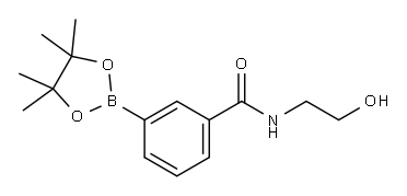 N-[2-HYDROXYETHYL]BENZAMIDE-3-BORONIC ACID, PINACOL ESTER Structure
