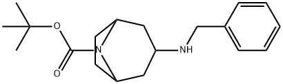 1,1-DiMethylethyl 3-[(phenylMethyl)aMino]-8-azabicyclo[3.2.1]octane-8-carboxylate Structure