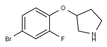 3-(4-BROMO-2-FLUOROPHENOXY)PYRROLIDINE Structure