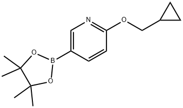 2-(CYCLOPROPYLMETHOXY)-5-(4,4,5,5-TETRAMETHYL-1,3,2-DIOXABOROLAN-2-YL)PYRIDINE Structure
