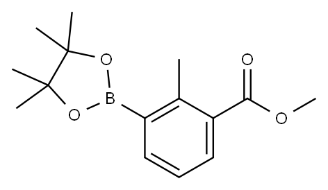 methyl 2-methyl-3-(4,4,5,5-tetramethyl-1,3,2-dioxaborolan-2-yl)benzoate Structure