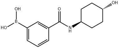trans-4-Hydroxycyclohexyl 3-boronobenzamide Structure