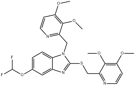 N-[(3,4-DiMethoxy-2-pyridinyl)Methyl] Pantoprazole Sulfide Structure