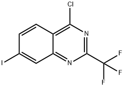 QUINAZOLINE, 4-CHLORO-7-IODO-2-(TRIFLUOROMETHYL)- Structure