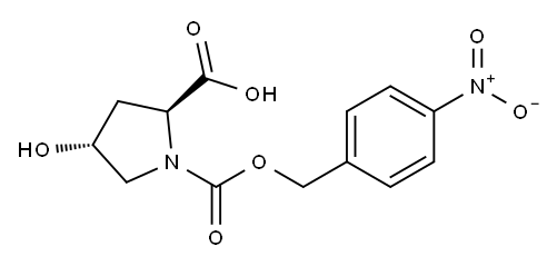 TRANS-4-HYDROXY-1-(4-NITROBENZYLOXYCARBONYL)-L-PROLINE Structure