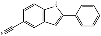 1H-INDOLE-5-CARBONITRILE, 2-PHENYL- Structure