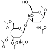 Methyl 2-Acetamido-4-O-(2-acetamido-3,4,6-tri-O-acetyl-b-D-glucopyranosyl)-2-deoxy-b-D-glucopyranoside Structure