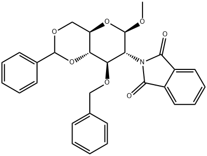 Methyl 3-O-Benzyl-4,6-O-benzylidene-2-deoxy-2-N-phthalimido-b-D-glucopyranoside Structure