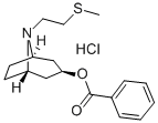 8-(2-(Methylthio)ethyl)-1-alpha-H,5-alpha-H-nortropan-3-beta-ol benzoa te hydrochloride Structure