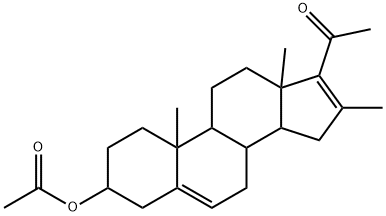16-methyl-20-oxopregna-5,16-dien-3-beta-yl acetate Structure