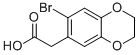 (7-BROMO-2,3-DIHYDRO-1,4-BENZODIOXIN-6-YL)ACETIC ACID Structure