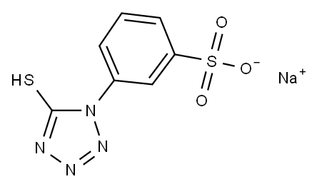 Sodium 3-(5-mercapto-1-tetrazolyl)benzene sulfonate Structure