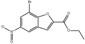 2-Benzofurancarboxylic acid, 7-bromo-5-nitro-, ethyl ester Structure