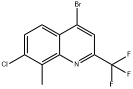 4-BROMO-7-CHLORO-8-METHYL-2-(TRIFLUOROMETHYL)QUINOLINE Structure