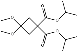 Diisopropyl 3,3-dimethoxycyclobutane-1,1-dicarboxylate Structure