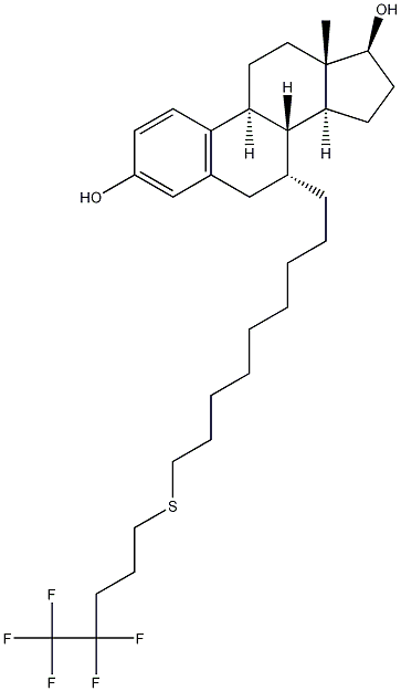 (7a,17b)-7-[9-[(4,4,5,5,5-Pentafluoropentyl)thio]nonyl]-estra-1,3,5(10)-triene-3,17-diol Structure