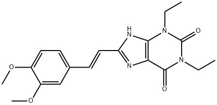 8-[(1E)-2-(3,4-Dimethoxyphenyl)ethenyl]-1,3-diethyl-3,9-dihydro-1H-purine-2,6-dione Structure