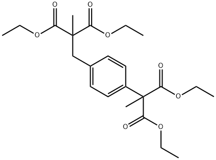 Diethyl 2-[4-(2,2-Dicarboethoxypropyl)phenyl]-2-methyl Malonate Structure